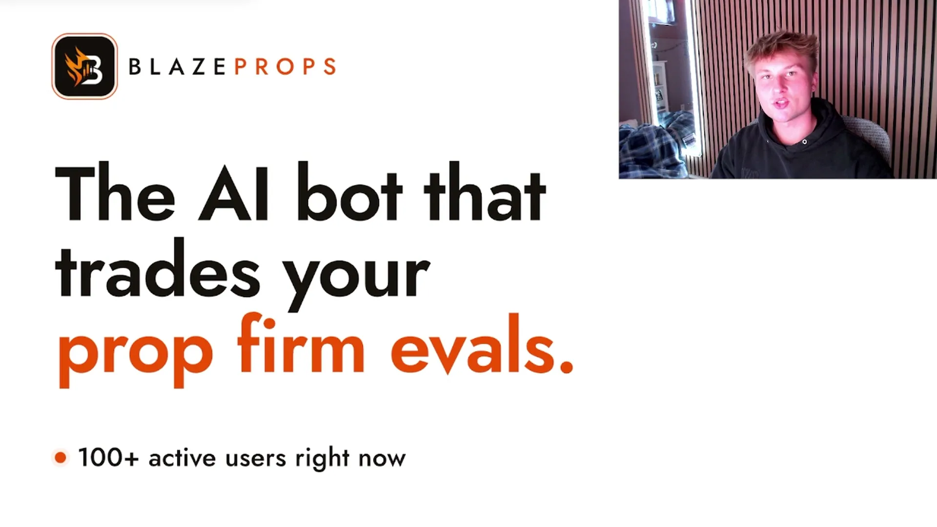 BlazeProps video: the AI bot that trades your prop firm evals