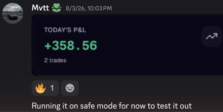 BlazeProps client result screenshot from the members Discord