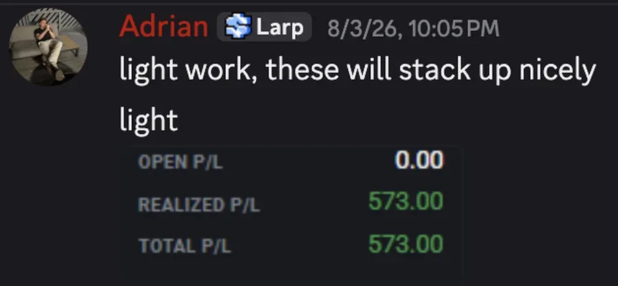 BlazeProps client result screenshot from the members Discord
