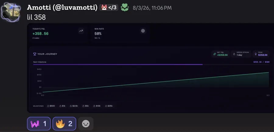 BlazeProps client result screenshot from the members Discord