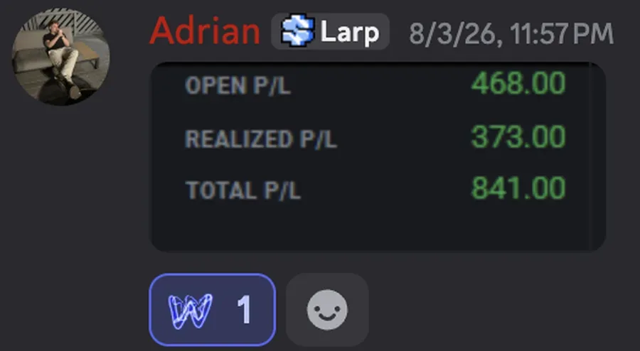 BlazeProps client result screenshot from the members Discord