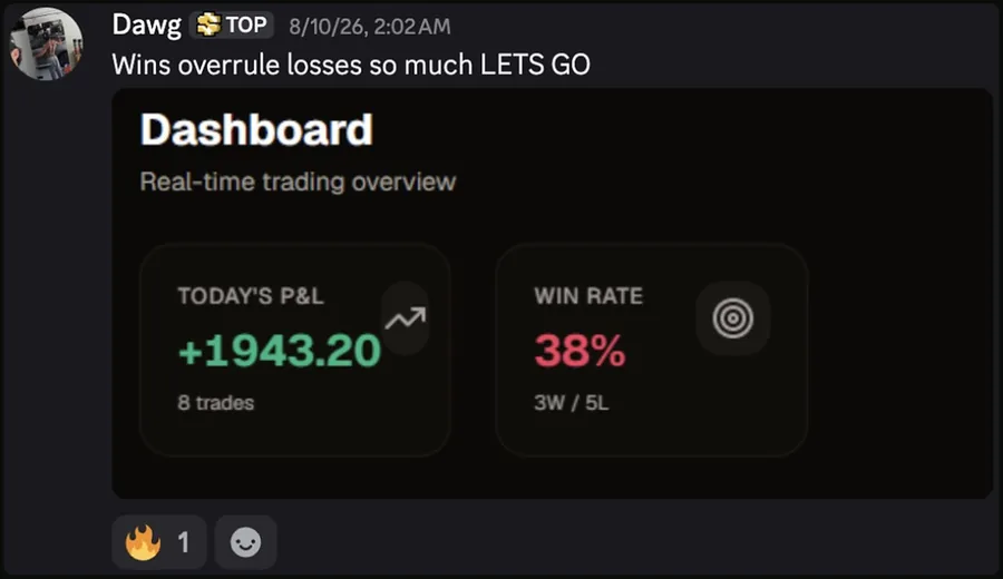 BlazeProps client result screenshot from the members Discord