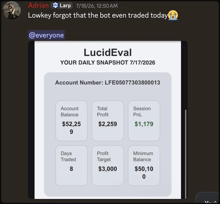 BlazeProps client result screenshot from the members Discord