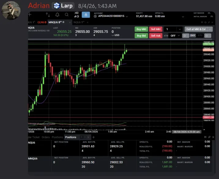 BlazeProps client result screenshot from the members Discord
